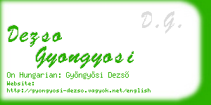 dezso gyongyosi business card